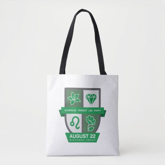 Tote Bag Leo Birthday Crest™ for August 1-22 (Devant)