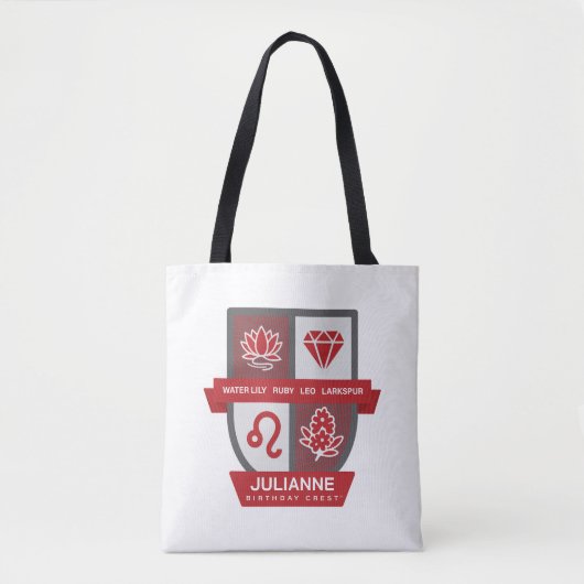 Tote Bag Leo Birthday Crest™ for July 23-31 (Devant)