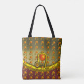 TOTE BAG LEO GOLD ZODIAC ANNIVERSAIRE JAUNE JAUNE JAUNE TOP (Dos)