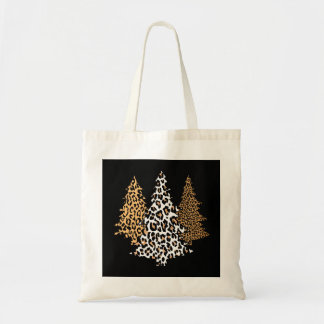 Tote Bag Leopard Arbres de Noël Cheetah Poster de animal Ho