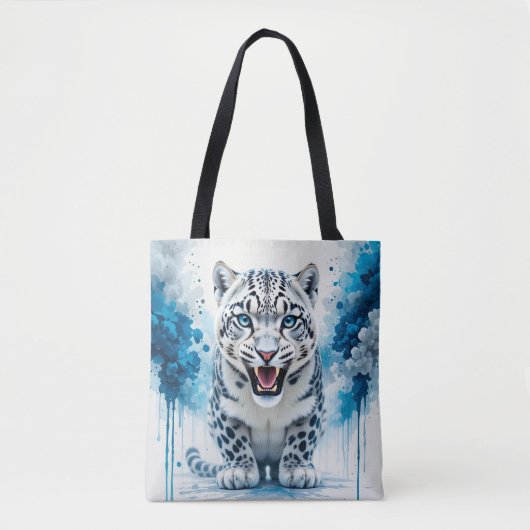 Tote Bag Léopard Blanc Féroce (Devant)
