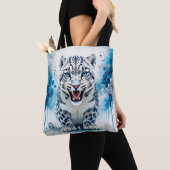 Tote Bag Léopard Blanc Féroce (De près)