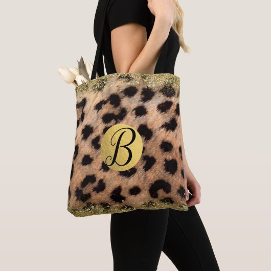 Tote Bag Leopard Cheetah Poster de animal Parties scintilla (De près)