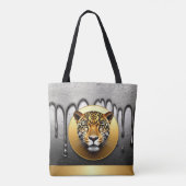 Tote Bag Léopard doré avec détails de gouttes d'eau 🐆 (Dos)