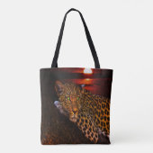 Tote Bag Leopard du coucher de soleil (Dos)