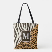 Tote Bag Léopard et zèbre (Dos)