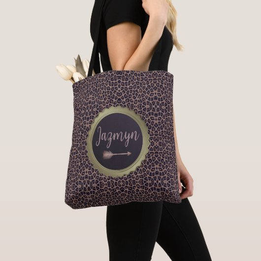 Tote Bag Leopard Fourre-tout élégant et exotique customisé (De près)