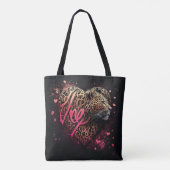 Tote Bag Leopard Heart Love Graffiti Art (Dos)