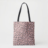 Tote Bag Léopard Print, Léopard Spots, Rose Léopard (Devant)