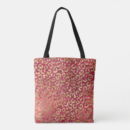 Tote Bag Léopard rouge doré (Dos)