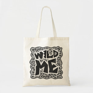 Tote Bag Léopard sauvage blanc et noir