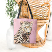 Tote Bag Léopard sauvage or et rose
