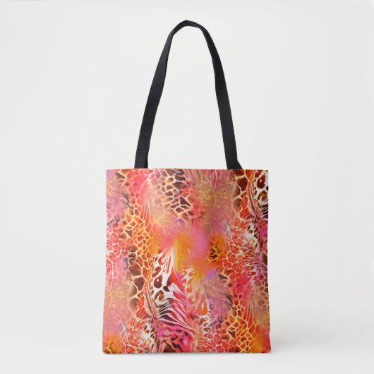 Tote Bag leopard skin pattern fabric leopard,abstract,anima (Devant)