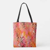 Tote Bag leopard skin pattern fabric leopard,abstract,anima (Dos)