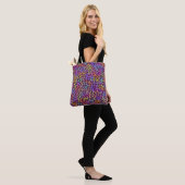 Tote Bag Leopard skin pattern. Repeating seamless animal ba (Sur le modèle)