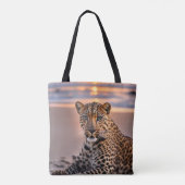 Tote Bag Léopard sur la plage (Dos)