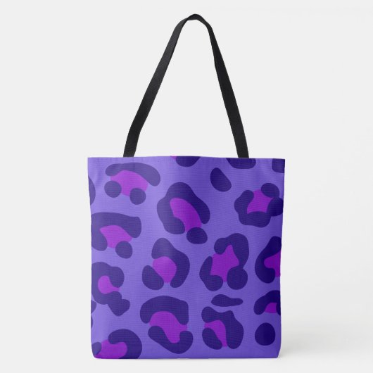 Tote Bag "Leopard violet électrique" Fourre-tout (Devant)