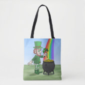 Tote Bag Leprechaun's pot full of gold St. Patrick's Day (Devant)