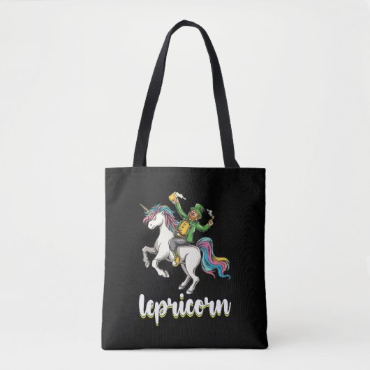 Tote Bag Lepricorn Leprechaun Unicorn St Patrick's Day (Devant)