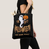Tote Bag L'équipage Boo Halloween Black Orange - Nom de fam (De près)
