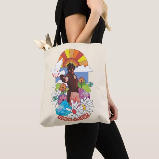 Tote Bag L'équipe du suicide | Fleurs et soleil Peacemaker (De près)