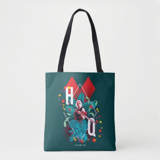 Tote Bag L'équipe du suicide | Harley Quinn Floral Diamond (Devant)