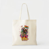 Tote Bag L'équipe du suicide | Harley Quinn Flowers & Rainb (Devant)