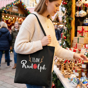 Tote Bag L'équipe Rudolph - Joli nez rouge et bois de cerf