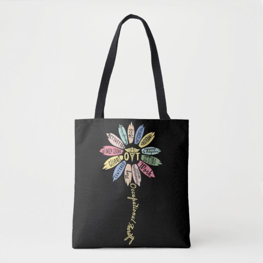 Tote Bag L'ergothérapie inspire la fleur d'un mois (Devant)