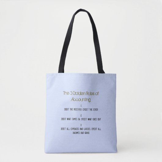 Tote Bag "Les 3 règles de comptabilité d'or" (Devant)