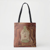 Tote Bag Les Amants - Élégance Art Nouveau (Devant)