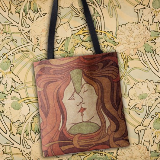 Tote Bag Les Amants - Élégance Art Nouveau