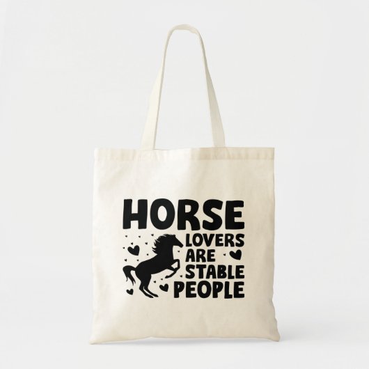 Tote Bag Les Amateurs De Cheval Sont Des Gens Stables (Devant)