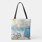 Tote Bag Les Amis Sont Des Anges Illustration De Citation (Dos)