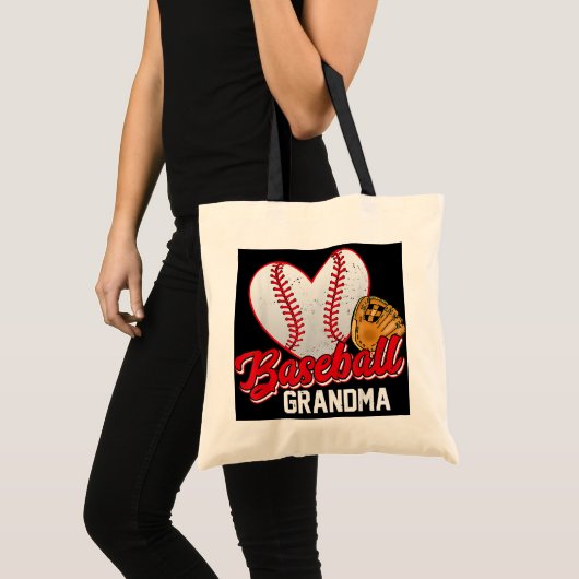 Tote Bag Les amoureux du baseball de grand-mère de baseball (Devant (produit))