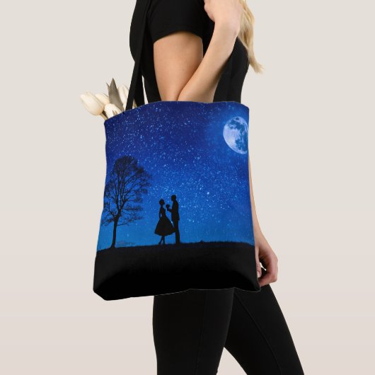 Tote Bag Les amoureux en pleine lune (De près)