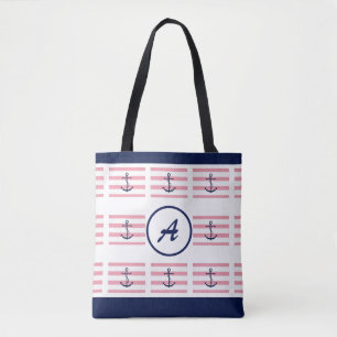 Tote Bag Les ancres bleues loin de fourre-tout