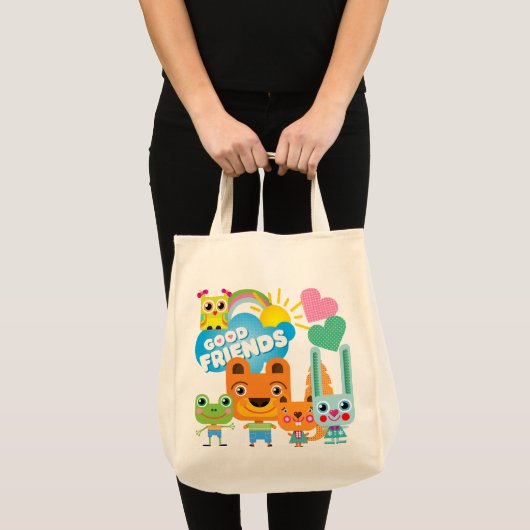 Tote Bag Les animaux bons amis (Devant (produit))