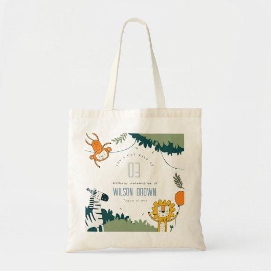 Tote Bag Les animaux sauvages de la jungle n'importe quel â (Devant)