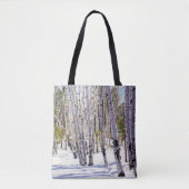 Tote Bag Les arbres d'Aspen dans la forêt (Devant)