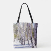 Tote Bag Les arbres d'Aspen dans la forêt (Dos)