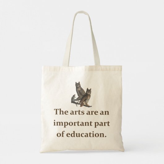 Tote Bag Les Arts Sont Une Partie Importante - Citation Édu (Dos)
