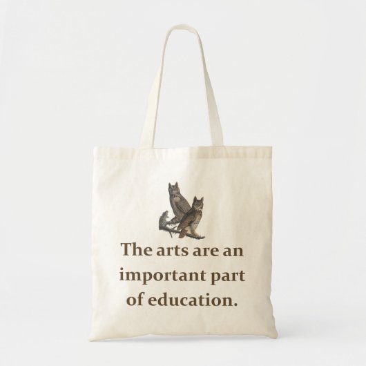 Tote Bag Les Arts Sont Une Partie Importante - Citation Édu (Devant)