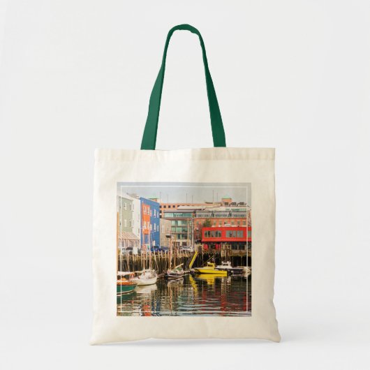 Tote Bag Les bateaux ont amarré | Portland, Maine (Devant)