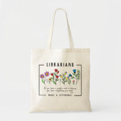 Tote Bag Les bibliothécaires font la différence & citation  (Devant)