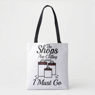 Tote Bag Les Boutiques Appelent Cool Shopping Slogan Large
