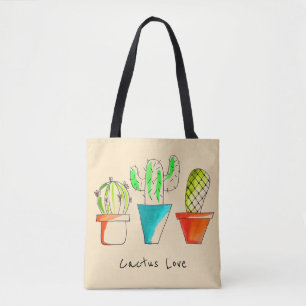 Tote Bag Les cactus mexicains adorent l'art du désert