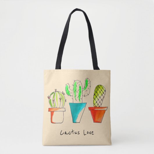 Tote Bag Les cactus mexicains adorent l'art du désert (Devant)