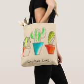 Tote Bag Les cactus mexicains adorent l'art du désert (De près)