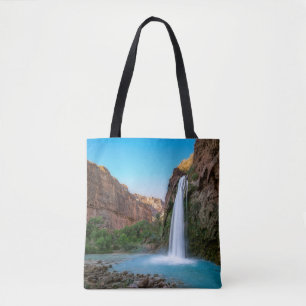 Tote Bag Les cascades Chutes Havasu au coucher du soleil
